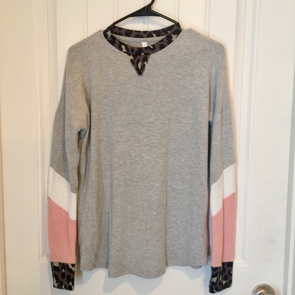 Limelush native people soft leopard contrast top S - Picture 4 of 8